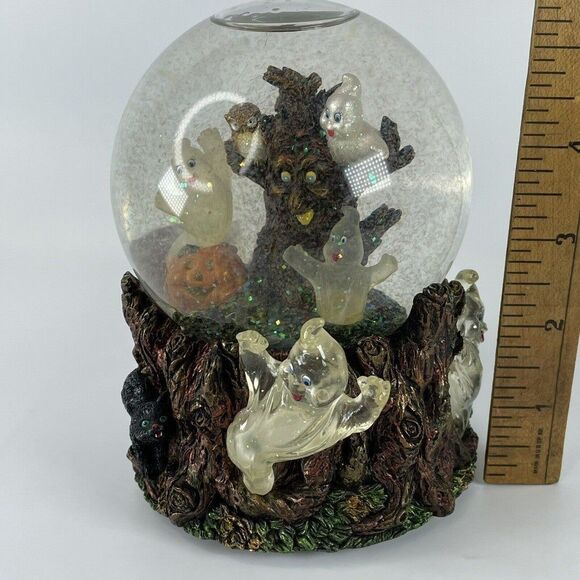 Christopher Radko Halloween Hoot N Howl Glitter Globe Snow Globe w Sound Ghosts - Picture 4 of 12